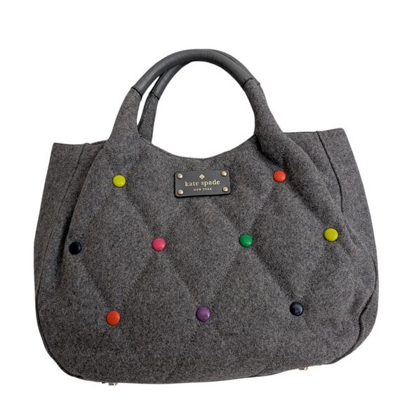 kate spade dazzle dot wool tote - Picture 1 of 16